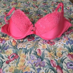 Lace coral bra
